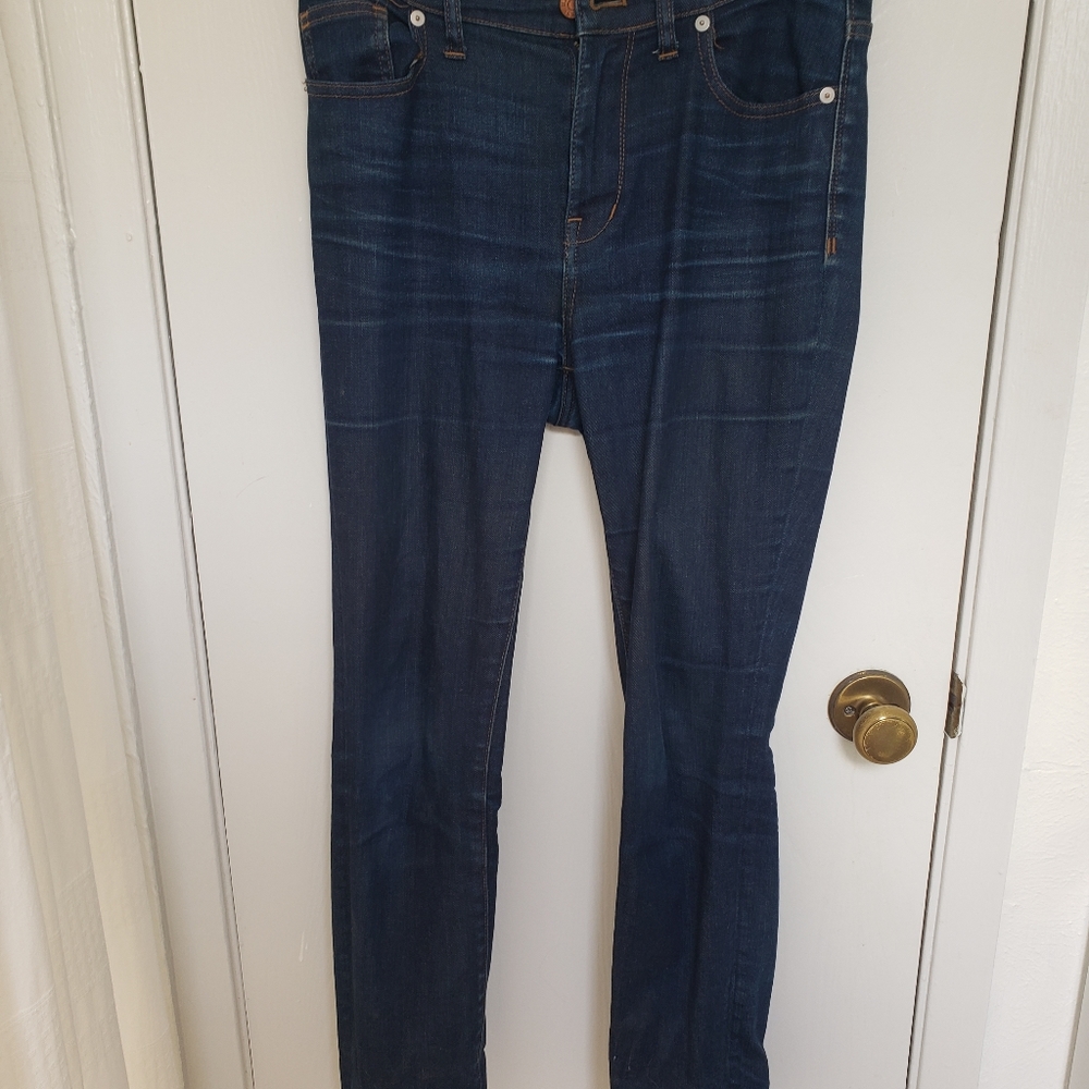 Madewell High Waisted Dark Wash Skinny Jeans